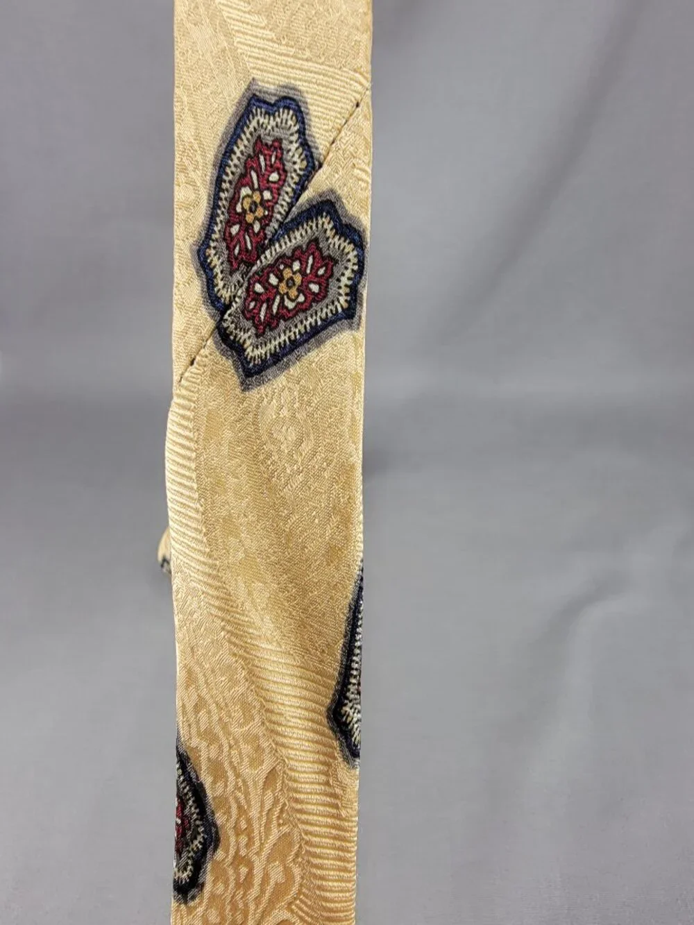 Vtg Robert Talbott Best of Class Silk Necktie Tie Mens Yellow Red Geometric USA